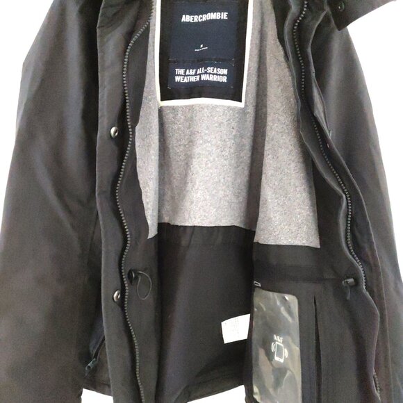 Abercrombie Women's Black All Weather Jacket - Size M - Picture 6 of 8